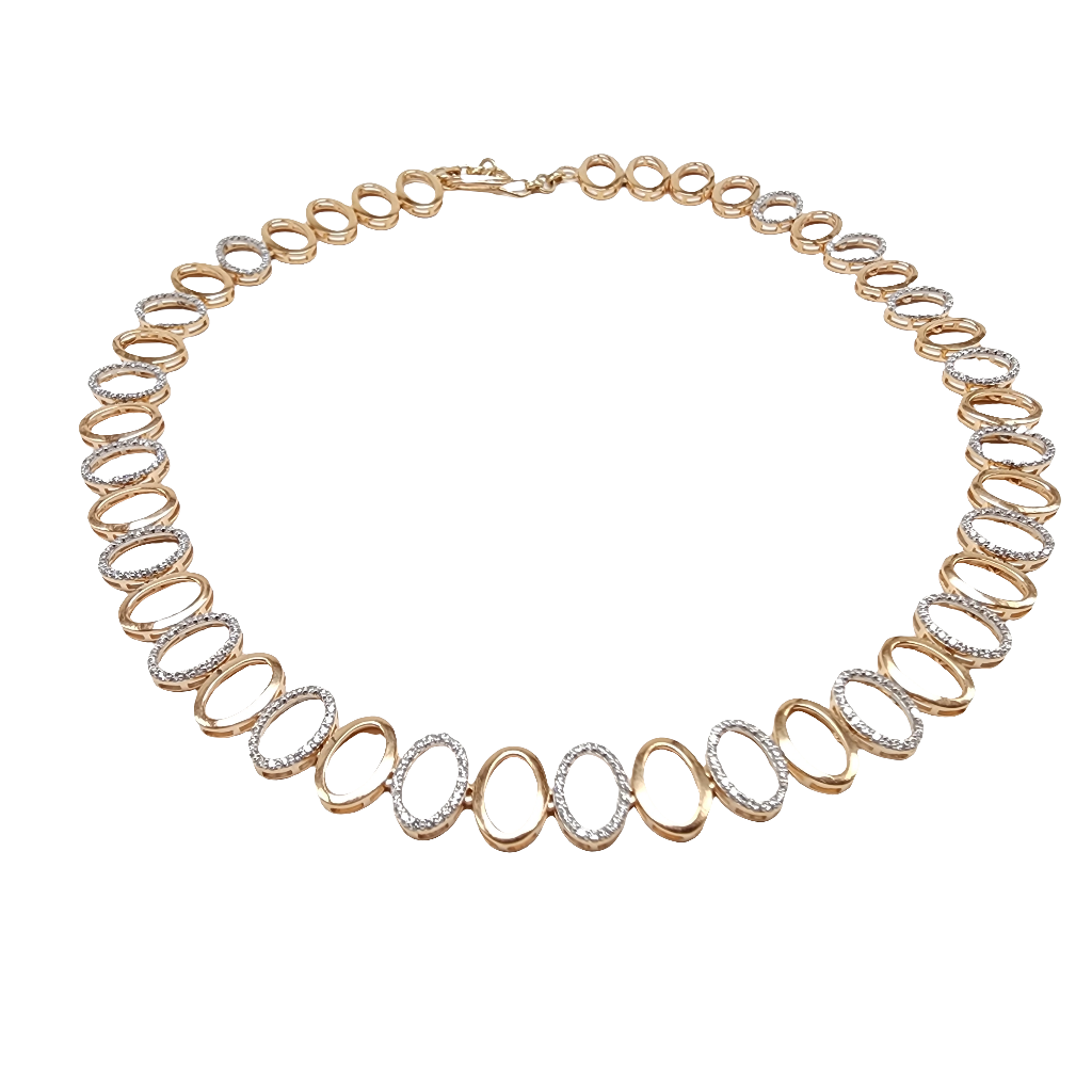 Sterling Silver Necklace with Gold Rhodium