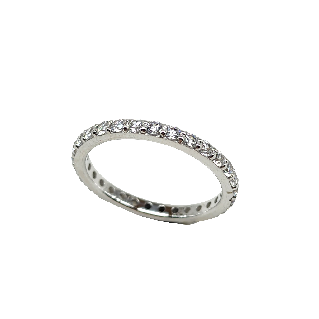 Elegant Cubic Zirconia Diamond Eternity Band Ring