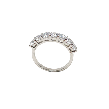 Cubic Zirconia Diamond Band Ring in Sterling Silver