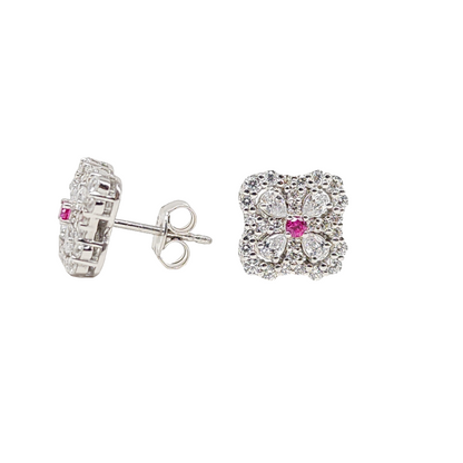 Square Sterling Silver Earring