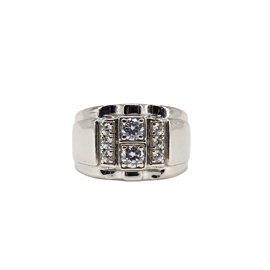 Elegant Square Cut CZ Diamond Men Ring