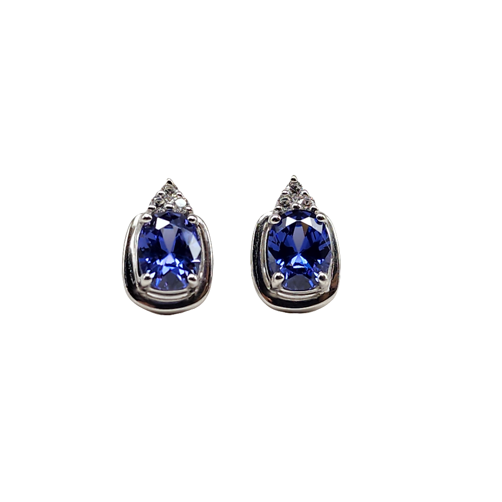 Blue Gem Radiance 925 Sterling Silver Earrings