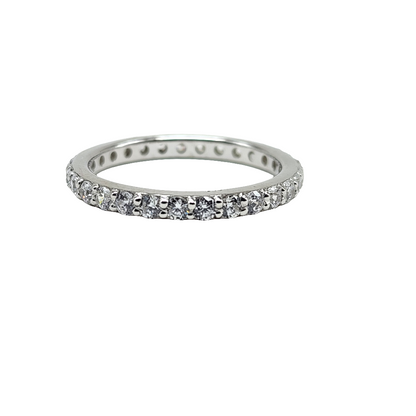 Elegant Cubic Zirconia Diamond Eternity Band Ring